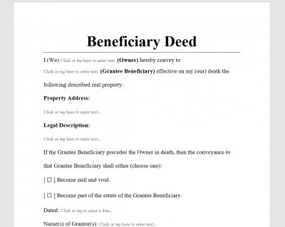 Beneficiary Deed