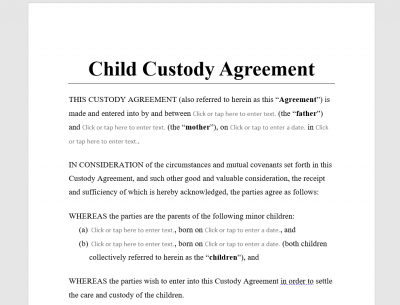 custody agreement
