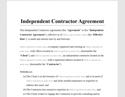 Independent Contractor Agreement