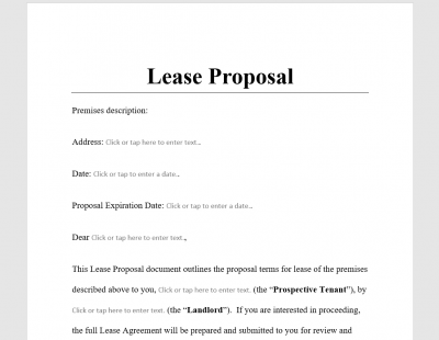 Lease Proposal