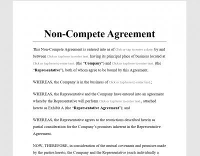 Non-Compete Agreement
