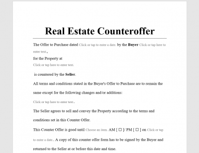 Real Estate Counter Offer Letter from www.antonlegal.com