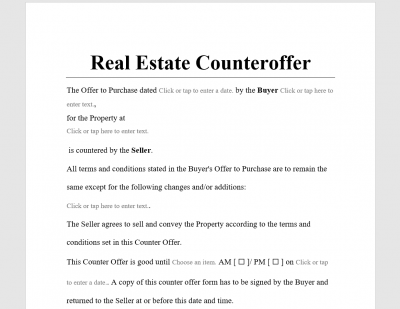 Real Estate Offer Template from www.antonlegal.com