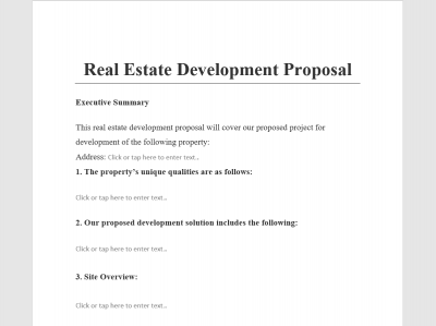 Real Estate Development Proposal